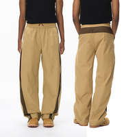 Pantalon de survêtement homme QUICKSHOW personnalisé, en nylon réfléchissant, haute respirabilité, séchage rapide, style vintage sportif, coupe ample, patchwork, bandes latérales