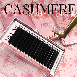 Plateaux de <span class=keywords><strong>cils</strong></span> doux et moelleux en cachemire noir mat, extensions de <span class=keywords><strong>cils</strong></span> volume en gros, noir mat intense - Product Image 5