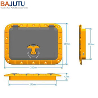 Accessoire de remplacement de kayak noir 35*25cm couvercle de trappe de Style américain avec vis M4 * 25 pour bateaux de pêche kayaks et puits d'appâts vivants