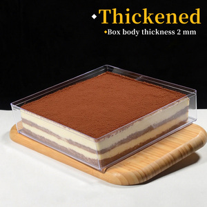 Caja de Plástico PS Transparente de Alta Calidad para Alimentos, 2mm de Grosor, Personalizable, para Tiramisú, Postres, Sándwiches, Uso Doméstico y Comercial - Product Image 2