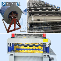 Machine de formage de rouleaux de tôles en acier ondulé galvanisé Machine de fabrication de tôle trapézoïdale pour toiture en métal et fer