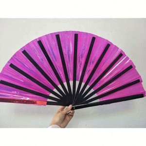 Decoraciones de Pared de PVC, Regalo Festivo, Abanico de Mano Transparente Iridiscente de Fantasía, Abanico Grande de Kpop - Product Image 3