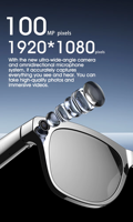 Lentille Photochromique Ai Eyewear avec Caméra à Mise au Point Automatique, Sans Distorsion, Capteur 1/2.7, Lentille M12 pour Accessoire d'Objectif Industriel