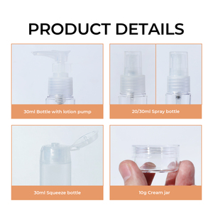 Mini botellas pequeñas para el cuidado <span class=keywords><strong>de</strong></span> la piel, embalaje <span class=keywords><strong>de</strong></span> maquillaje cosmético, conjunto <span class=keywords><strong>de</strong></span> viaje para avión y hotel, piezas - Product Image 4