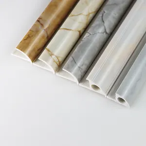 Pvc Stone Sculpture Round Plastic Ceramic Corner Trim For Marble Edge Decoration