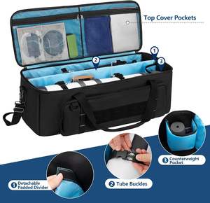 Sac de voyage pour télescope avec boucles sécurisées compatibles avec le <span class=keywords><strong>tube</strong></span> et le trépied du télescope Celestron, accessoires de télescope rembourrés souples - Product Image 2