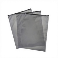 Sacs d'emballage CPE gris givrés avec fermeture éclair, en plastique translucide, pour chaussures, vêtements en fourrure et chaussettes - MOQ 100 pièces