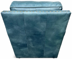 Fauteuil en bois avec revêtement en cuir, structure robuste, coussin confortable, style classique élégant, chaise de salon - Product Image 4