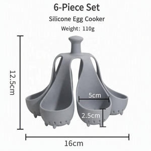 Vente en gros usine : <span class=keywords><strong>Cuiseur</strong></span> à œufs en silicone domestique, support de moule en silicone souple de qualité alimentaire pour œufs - Product Image 6
