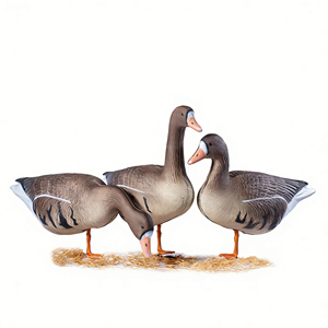 Décoy de chasse au canard à poils blancs 3D pliable de qualité supérieure, flottant, attracteur d'oiseaux aquatiques d'extérieur, en mousse EVA durable, auto-rétractable - Product Image 2