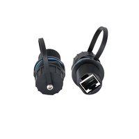 Conector Circular RJ45 KRONZ de 20 mm, Extensión Ethernet Doble Hembra, Acoplador de Interfaz de Cable de Red para Montaje en Panel