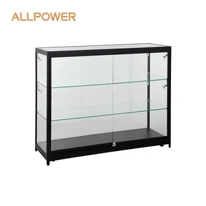 Commerciële Goedkope Prijs Aluminium Frame Vitrinekast Ouderwetse Glazen Display Showcase Retail Display Teller