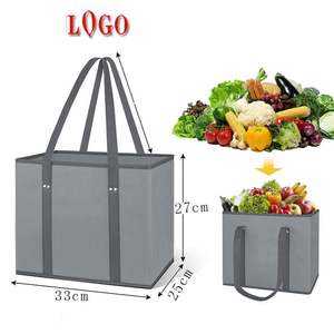 2025 mode en gros promotionnel vierge réutilisable sacs d'épicerie sacs à provisions personnalisés pliant fourre-tout sac d'épicerie - Product Image 1