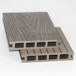 중국 도매 WPC 데크 좋은 가격 WPC 목재 바닥 3D 양각 내후성 복합 WPC 데크 바닥
