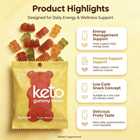 Gummies Keto ACV Super Délicieuses à Marque Blanche OEM - Snack Faible en Glucides pour la Perte de Poids avec Gestion de l'Énergie et Soutien Immunitaire