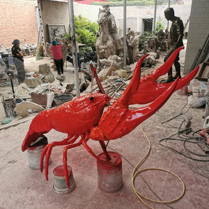 Sculpture en fibre de verre sur mesure, grande sculpture d'écrevisse en fibre de verre, décoration extérieure, grande sculpture d'animal - Product Image 5