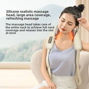 Venta al por mayor eléctrica acupresión cuello y hombros masajeador de espalda y Camilla con tecnología de masaje de amasado - Product Image 5