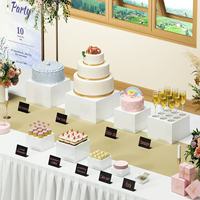 Présentoir de table en forme de cube à cinq faces pour desserts et buffets