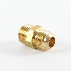 <span class=keywords><strong>Brass</strong></span> đôi nối ren kết nối đồng khóa Nut cho điều hòa không khí ống thẳng giảm chủ đề phụ kiện đường ống - Product Image 1
