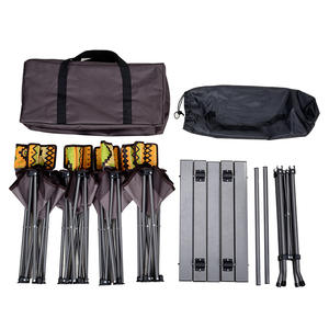 Ensemble table et chaises pliantes d'extérieur Explorer, 5 pièces, en alliage d'aluminium, meubles portables pour pique-nique, barbecue, camping - Product Image 4