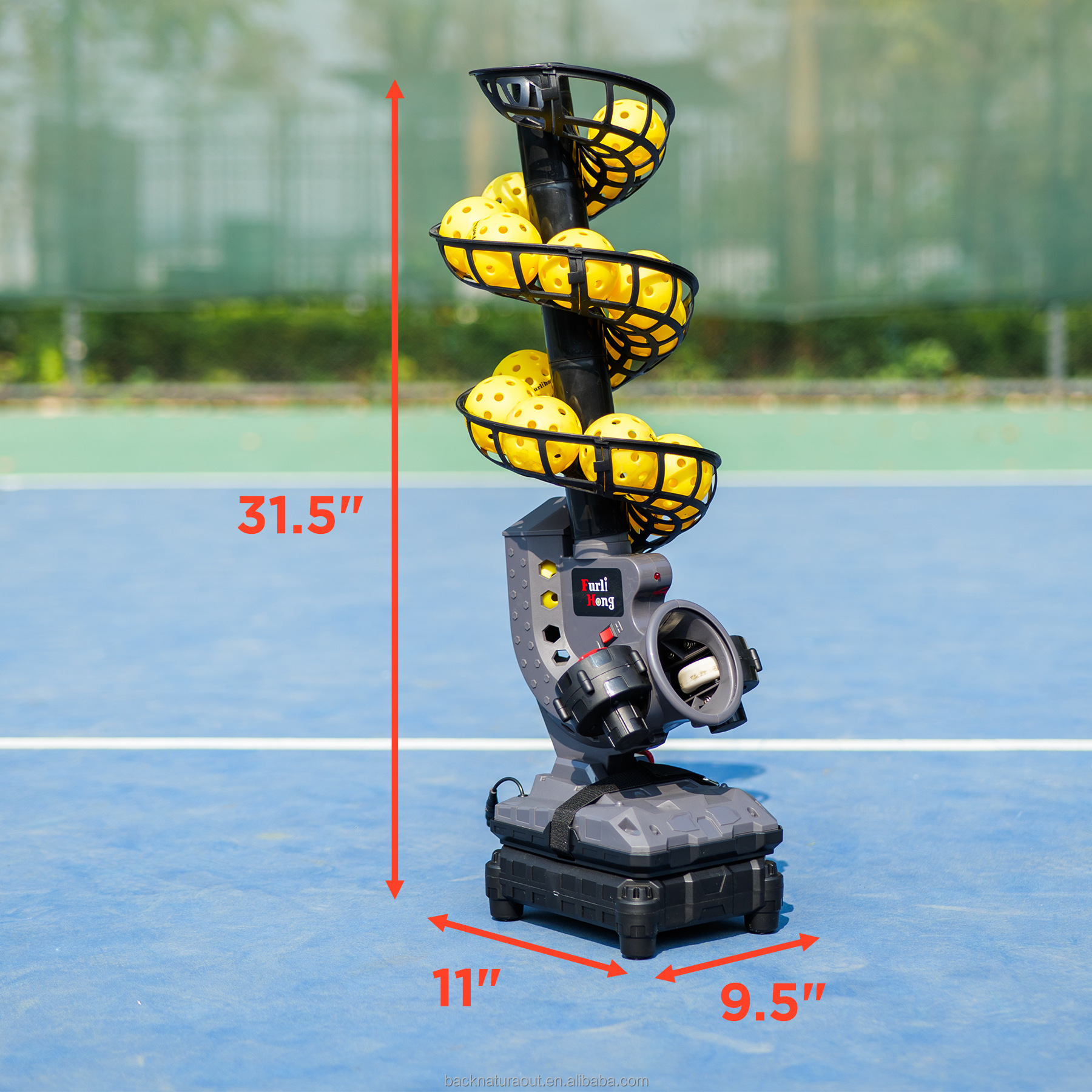 Portable Lightweight Pickleball Ball Machine with APP & Remote Control Launcher for Training