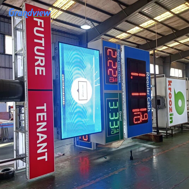 Digital Pylon Sign Led Billboard With Customize Pixel Pitch Led Advertising Panel Pylon Sign