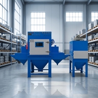 Petite machine de sablage automatique à convoyeur avec moteur pour pièces métalliques/enroulées – Haute productivité, ébavurage et givrage de surface