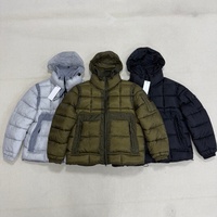 Veste d'hiver à capuche en duvet pour homme, coupe slim, chaude et moelleuse, style vintage, de la marque CP Luxury Casual Fashion Company