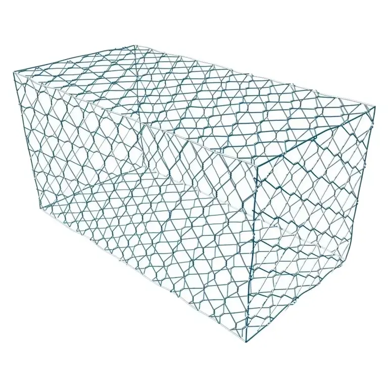 Hexagonal stone cages gabion wire mesh / PVC Coated Gabion Box / sack gabion wall