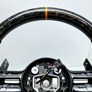Volant personnalisé pour <span class=keywords><strong>Mercedes</strong></span> Benz AMG GT G63 W213 W223 W206 W205 W204 A45 GLA45 E63 G65 X290 en fibre de carbone forgée et cuir - Product Image 3