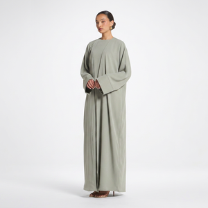 Offre Spéciale : Abaya Traditionnelle Islamique Légère pour Femme, Style Saoudien, Idéale pour l'Aïd, le Ramadan et la Prière, en Polyester Respirant, Longueur Cheville, Collection Printemps - Product Image 1