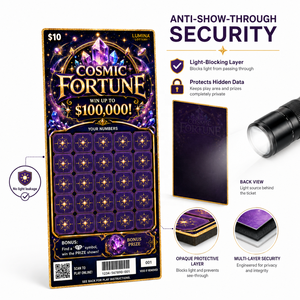 Custom CMYK Digital Printing Offset <b>Paper</b> Game Security Design <b>Patterns</b> Scratch Win Lottery Real Lottery Scratch Ticket - Product Image 6