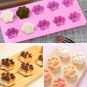 Yavru köpek pençe silikon pişirme kalıp köpek aperatif bisküvi çikolata buz küpü tedavi kalıpları - Product Image 5