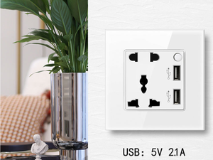<span class=keywords><strong>Chargeur</strong></span> de port <span class=keywords><strong>USB</strong></span> Type-C Prise murale électrique nominale 16A 146Type 5 broches multi-prises Interrupteurs muraux doubles Prises de courant Prises de courant - Product Image 3