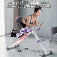 Appareil d'entraînement abdominal pliable pour la maison, machine de mise en forme de la taille, équipement de crunch à résistance réglable avec bandes de résistance