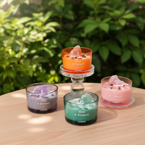 <b>Macaron</b> Color Aromatherapy Soy Wax Candle in Creative Crystal Cup Cute Wedding Favor Gift <b>Box</b> Scented Candles - Product Image 6