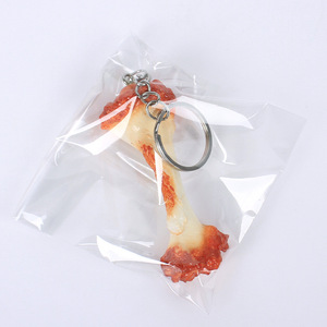 Modèles simulés d'os de cuisse et d'aile de poulet, porte-clés créatifs, originaux et amusants, breloques pour sacs à dos et ornements pour cartables. - Product Image 4