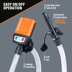 Plastic 3.8 GPM <b>5V</b> Battery-Powered Centrifugal Barrel Fuel Pump ATEX Certified 0.5% Accuracy Oil Filling Dispenser - Product Image 4