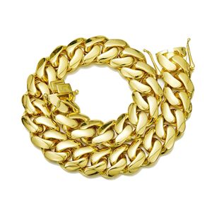 <span class=keywords><strong>Collana</strong></span> e Bracciale a Catena Cubana Miami in Acciaio Inossidabile Placcato <span class=keywords><strong>Oro</strong></span> 18K, Larghezza 10mm, SSCN--004 - Product Image 6