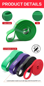 Jeu de bandes élastiques de résistance à la traction pour les exercices en latex, avec logo personnalisé, pour le fitness et la salle de sport - Product Image 6