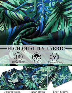 Camisas Hawaianas <span class=keywords><strong>para</strong></span> <span class=keywords><strong>Hombre</strong></span>, Manga Corta, con Botones, Estilo Aloha, <span class=keywords><strong>Ropa</strong></span> Casual de <span class=keywords><strong>Playa</strong></span> - Product Image 4