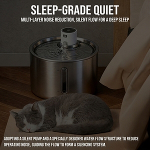 Fontanella d'Acqua Wireless <span class=keywords><strong>per</strong></span> Animali Domestici, Distributore Automatico Intelligente <span class=keywords><strong>per</strong></span> <span class=keywords><strong>Gatti</strong></span> con <span class=keywords><strong>Batteria</strong></span> Ricaricabile e Separazione Acqua Pulita/Sporca - Product Image 5