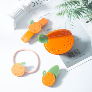 Chasesun Orange Hair <b>Clips</b> 5.5cm Plastic Fruit Design Daily Wear - Product Image 2