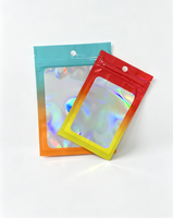 Sacs refermables à fermeture éclair transparents d'un côté, pochettes en Mylar, sacs refermables à fermeture éclair pour gloss à lèvres, bijoux, cils, petits articles, emballages