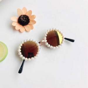 Gafas de Sol Redondas para Niños, Diseño de Perlas, Montura Pequeña, Metálicas, de Lujo, para Niños y Niñas, Protección UV400, Moda 2021 - Product Image 6