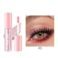 Marque privée Fard À Paupières Liquide Rose Brillant Shimmer Glitter Fard À Paupières Liquide Pigments Métalliques Maquillage Ombre À Paupières