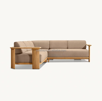 LUXORA Ensemble de patio extérieur et de jardin Hôtel Dune Teck Personnalisable Sectionnel Moderne de Luxe Mobilier d'extérieur Canapé de cour