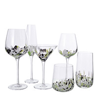 Samyo Factory Groothandel Hoge Kwaliteit Ecologisch Verantwoorde Handgeblazen Vintage Kristallen Kelken Kleur Dot Confetti Rode Wijnglazen