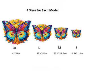 لغز خشبي ثلاثي الأبعاد فريد من نوعه من هامايلون للبالغين ، بانوراما على شكل حيوانات غير منتظمة ، لعبة عائلية ممتعة وهدية إبداعية - Product Image 5