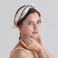 Bandeau en Soie de Mûrier Classique 19 Momme avec Logo Personnalisé, Accessoire Cheveux Femme